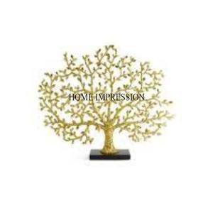 Acabado en color plateado Brillante Pulido Aspecto atractivo Escultura de diseñador de lujo única con base de mármol de color verde al mejor precio - Product Image 4