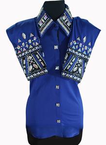 Chemise de spectacle de plaisir western rétro personnalisée chemise de rail de reine de rodéo pour les vêtements d'équitation des femmes - Product Image 5