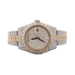 Haute qualité or glacé diamant mouvement à Quartz montre boîtier en alliage Antique Business Style pointeur disponible en ligne défilés de mode - Product Image 1