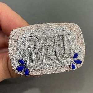 Customizable Luxury 925 Sterling Silver & 14K White Gold <b>Wedding</b> Band <b>Ring</b> <b>Cushion</b> Cut Moissanite Customized Jewelry for Women - Product Image 1