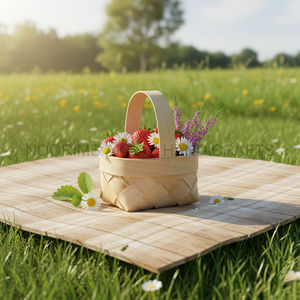 Cestas de Bambú Chipwood para Primavera y Pascua, Cestas de Regalo de Almacenamiento Natural Hechas a Mano, Decoración del Hogar, Proveedor al por Mayor, Exportador - Product Image 5