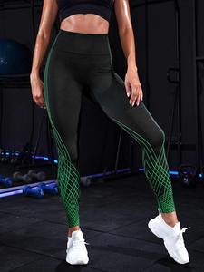 Slim Fit Women's Yoga Leggings High Quality Custom OEM Yoga Pants Breathable Elastic Waist Stretchy Workout Leggings - Product Image 6