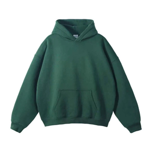 Sudadera con capucha de peso pesado, estilo streetwear personalizado, con patchwork, de mezcla de algodón, anti-bolitas - Product Image 1
