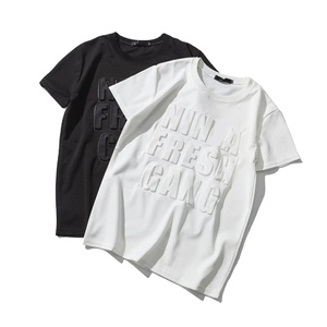 T-shirt vintage lavé à l'acide avec logo personnalisé T-shirt vierge oversize 100% coton pour hommes coupe ample imprimé - Product Image 4