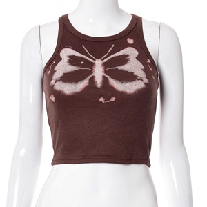 Nuevo Diseño, Camiseta sin Mangas para Mujer, Estilo Sólido, Tejida, 100% Algodón Orgánico, Ecológica, Personalizable, Transpirable, de Secado Rápido, Informal - Product Image 1