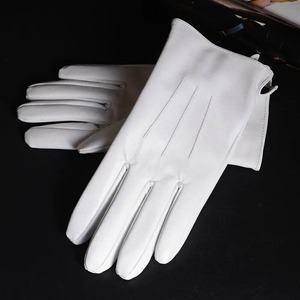 Gants courts d'hiver pour femmes, en cuir véritable 100% peau de mouton, élégants, chauds, doublure épaisse, blanc, rose, colorés, mignons, pour l'extérieur - Product Image 3