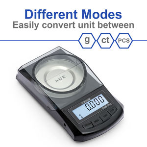 Báscula Digital de Precisión ACE FC-50 para Medicina y Joyería, 1mg, para Oro, 50g/0.001g, Tamaño de Bolsillo, con Batería, Retroiluminación LCD, Medición de Peso - Product Image 2
