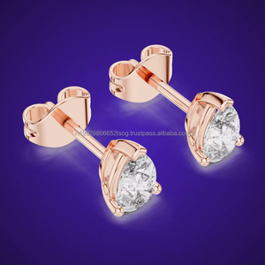 Reef Reflection 10K Moissanite/Cubic Zirconia / CVD Lab cultivé 14K/18K/22K/925 Boucles d'oreilles en argent pour elle - Product Image 1