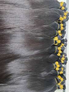 Natural Black Luxury <b>Hair</b> <b>Extension</b> Wholesale Manufactory Nasa <b>Hair</b> Raw Vietnamese Bulk Super Double Drawn 100g - Product Image 5