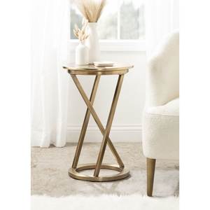 Nouveauté Table d'appoint en métal de forme ronde Design haut de gamme Table d'appoint sur pied Finition plaquée or faite à la main au prix de gros 2025 - Product Image 4