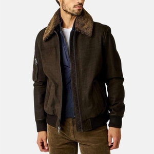 Chaqueta de Aviador para Hombre de Piel de Oveja con Forro Grueso y Suave de Borrego para un Calor Confiable y una Experiencia Premium de Invierno - Product Image 5