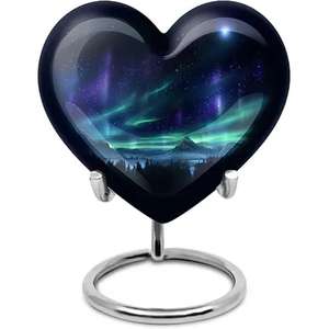 Hot Selling <b>Keepsake</b> Heart Urn Cremation Urn <b>for</b> Human <b>Ashes</b> with Premium Stand Handcrafted Mini Urn Heat Shaped - Product Image 3