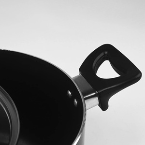 Chef Calidad Premium 26 cm Cazuela antiadherente Tapa de vidrio Diseño clásico Cocina casera Preparación de alimentos Nuevo mango clásico - Product Image 2