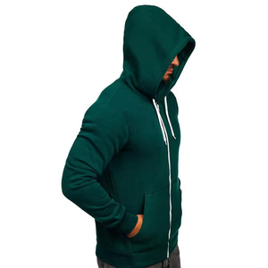 Vente en gros de sweats à capuche pour hommes en coton épais imprimé sur mesure sweats à capuche d'hiver à fermeture éclair avec étiquette gratuite avec impression en relief - Product Image 4