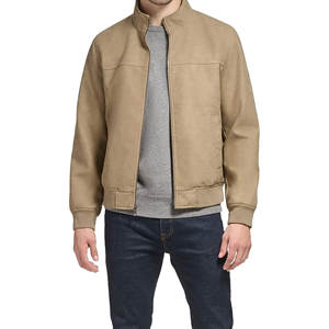 Chaqueta Bomber de Cuero para Hombre, Color Sólido, Estilo Casual de Invierno, Cuello Alto, Cómoda, con Diseño Elegante y Recubrimiento - Product Image 5