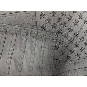 Lot de 2 drapeaux américains noirs 12x18, entièrement noirs, étoiles brodées 1x1,5, drapeau de bateau robuste, bandes en nylon durables cousues - Product Image 2