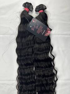 ผมเรมี่ผมต่อแบบลอนตรงปลายแบนลอนธรรมชาติทำจากผมชาวอินเดียแบบผูกติดไว้ก่อน100% - Product Image 5