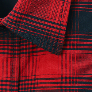 Camisa informal de manga larga para hombre, elegante, roja y negra, de alta calidad, 100% algodón teñido en hilo, camisa a cuadros - Product Image 5