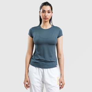 เสื้อโยคะแขนสั้นสีเทา W124 สำหรับออกกำลังกาย - Product Image 1
