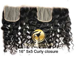 Vente en gros 16 "lâche bouclés 5x5 Transparent dentelle fermeture cuticule aligné brut vierge brésilien indien cheveux humains expédiés DHL - Product Image 6