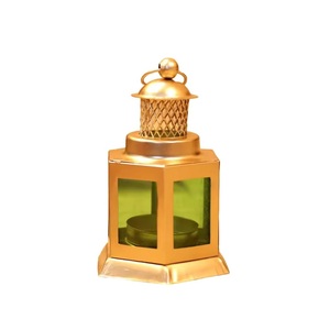 Linternas de vela de metal y vidrio de alta venta en varios colores para el hogar Ramadán Iluminación Decoración Linternas de velas - Product Image 6