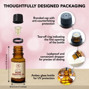 Aromatika Rose Essential Oil 2.5ml 5ml 10ml Hydrodistilled Rosa Gallica Flower Oil Mature Sensitive Skin Face Care Calm Sweet - Product Image 4