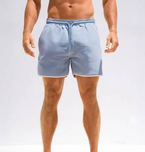 Pantalones cortos atléticos para hombre de alto rendimiento 100% algodón ligero Color sólido diseño de ajuste Regular para entrenamiento de verano baloncesto - Product Image 4