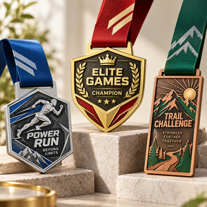 Médailles personnalisées pour le sport et les compétitions, médailles de championnat en émail 3D en relief pour les défis en plein air, fabricant de médailles OEM ODM - Product Image 1