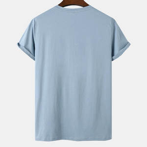 Camiseta para hombre de color sólido Camiseta de tela suave hecha en fábrica Camiseta duradera fácil de usar en línea - Product Image 2