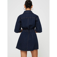 MINI ROBE EN DENIM DÉLAVAGE FONCÉ Vente en gros de nouveau design
