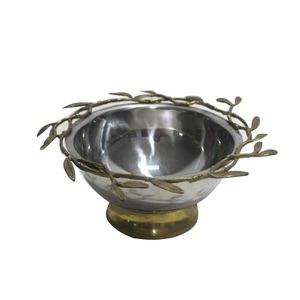 ชามเสิร์ฟผลไม้สไตล์หรูหราเป็นมิตรกับสิ่งแวดล้อมสำหรับตกแต่งงานแต่งงานชามอลูมิเนียมสำหรับตกแต่งงานแฮนด์เมด - Product Image 5