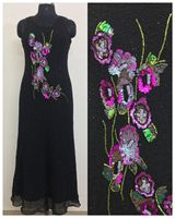 Atemberaubendes Paillettenbesetztes Crop-Top-Abendkleid mit Schlitz für Damen Hochzeitsfeier Cocktail & Abschlussball Nachtclub Glamourös Elegant