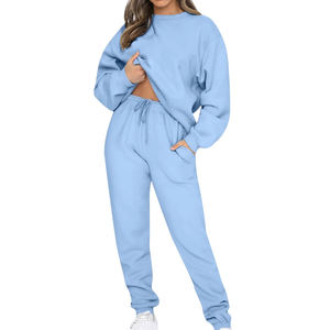 Survêtement deux pièces pour ensemble fabricant de vêtements pour femmes survêtements pour femmes survêtement en coton polaire ensemble 2 pièces survêtement pour femmes - Product Image 4