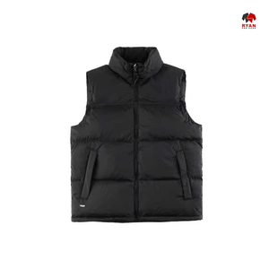 Chaleco Acolchado Sin Mangas con Cuello Alto, Impermeable, Transpirable y Antibolitas, con Logotipo Frontal, Ropa de Invierno para Hombre, Marca Ryan Pro Gear - Product Image 5
