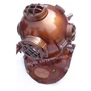 Reproducción antigua marrón náutico decorativo casco de buceo impresión personalizada Sea Diver Logo latón hierro modelo artesanías de Metal - Product Image 1