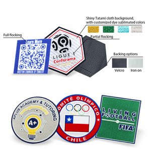 Custom Sport Patches Woven Eco-Friendly <b>Canvas</b> Fabric Alphabet Flower Unique Modern <b>Football</b> Logo Custom Logo Iron Sew Made - Product Image 5