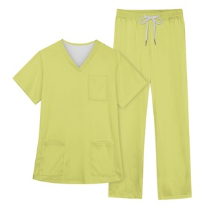 Conjunto de ropa de trabajo de enfermera suave de Color sólido para mujer, uniforme de cuidado de Spa, conjuntos de uniformes de enfermera para Hospital - Product Image 1