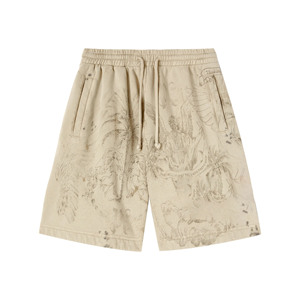 Short de survêtement en molleton 100% coton pour hommes Short de jogging à séchage rapide sur mesure avec décoration à motifs et poches - Product Image 5