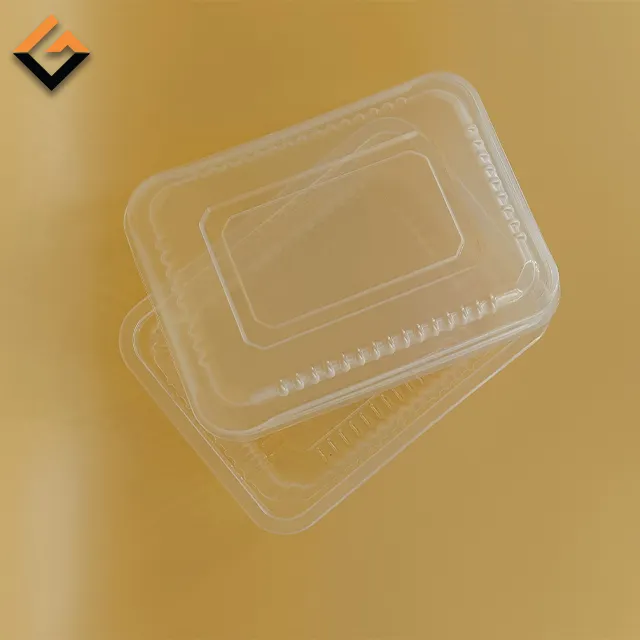 長方形使い捨て食品容器持ち帰り用プラスチック貯蔵容器食品包装プラスチック容器蓋付き