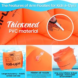 Best Seller <b>Inflatable</b> Arm <b>Floats</b> Water Wings Swim Arm Bands PVC Pool <b>Float</b> Sleeves Kids Toddlers Adults Safety Training <b>Floats</b> - Product Image 4