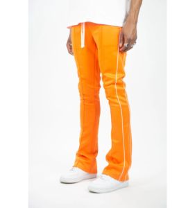 Pantalon évasé en coton Hip Hop bleu Frozi personnalisé pour homme Pantalon ample brodé en cristal pour homme - Product Image 5