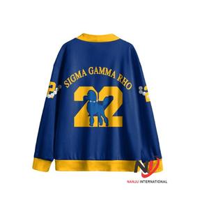 Camiseta de fútbol SGR-Royal | 100% Poliéster Sigma Gamma Rho Camiseta deportiva Logotipo del equipo bordado en la parte delantera trasera y los hombros - Product Image 3