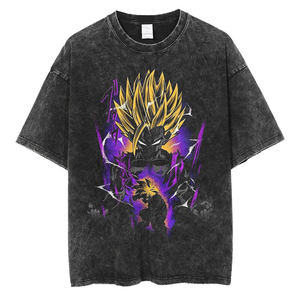 Camiseta informal de manga corta de hip hop vintage lavado transpirable de 100% algodón para hombre - Product Image 5