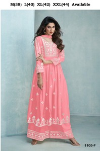 Último diseñador Pure Reyon trabajo de bordado de hilo Plazzo Suit By Fab Zone - Product Image 3