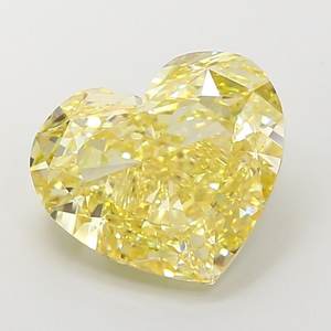 Diamant de laboratoire jaune clair fantaisie VVS2 de 10,01 ct en forme de cœur - Product Image 1