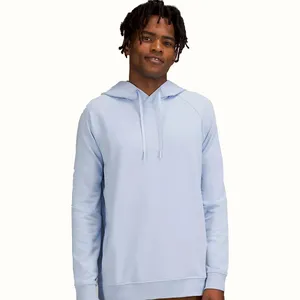 Hot Bán 2024 Polyester Và Bông Lông Cừu Màu Rắn Người Đàn Ông Của Hoodies Áo Len Trùm Mũ Trùm đầu Ấm Hoodies