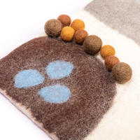 Tapis en feutre fait main, design paysage fluvial coloré, éducatif, DIY, décoratif, taille personnalisée, idéal pour la maison, la crèche et l'espace de jeu pour enfants