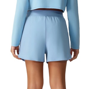 Shorts de sport taille haute pour femmes avec poches, en coton, pour gym, yoga, fitness – Vente en gros de shorts pour femmes - Product Image 4