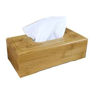 Caja de pañuelos de madera de lujo para decoración del hogar, forma cuadrada, tamaño mediano, diseño de lujo en madera pulida brillante de color marrón oscuro - Product Image 3