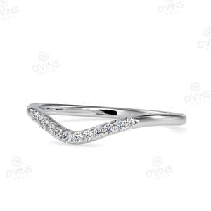 14/18 Kt Classic Starlight Diamond Eternity Wedding Band VVS Banda de compromiso de diamantes naturales con oro de 14K para fiestas - Product Image 3